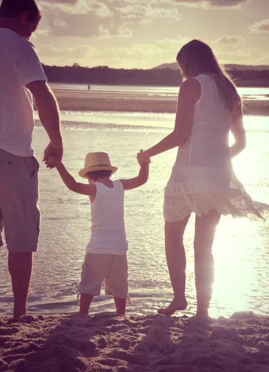 Noosa Family On Beach